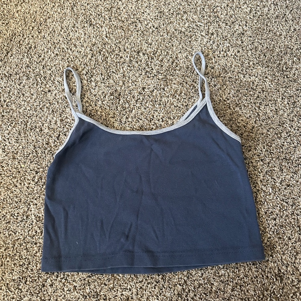 Brandy Melville Blue Tank with Gray Trim